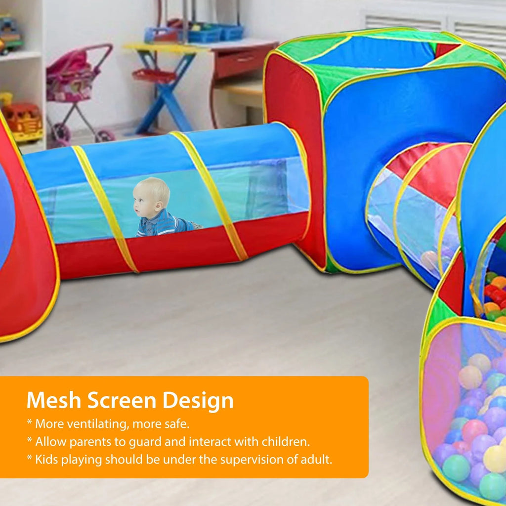 5Pcs Colorful Kids Play Tent Ball Pit Crawl Tunnel Playhouse I540172