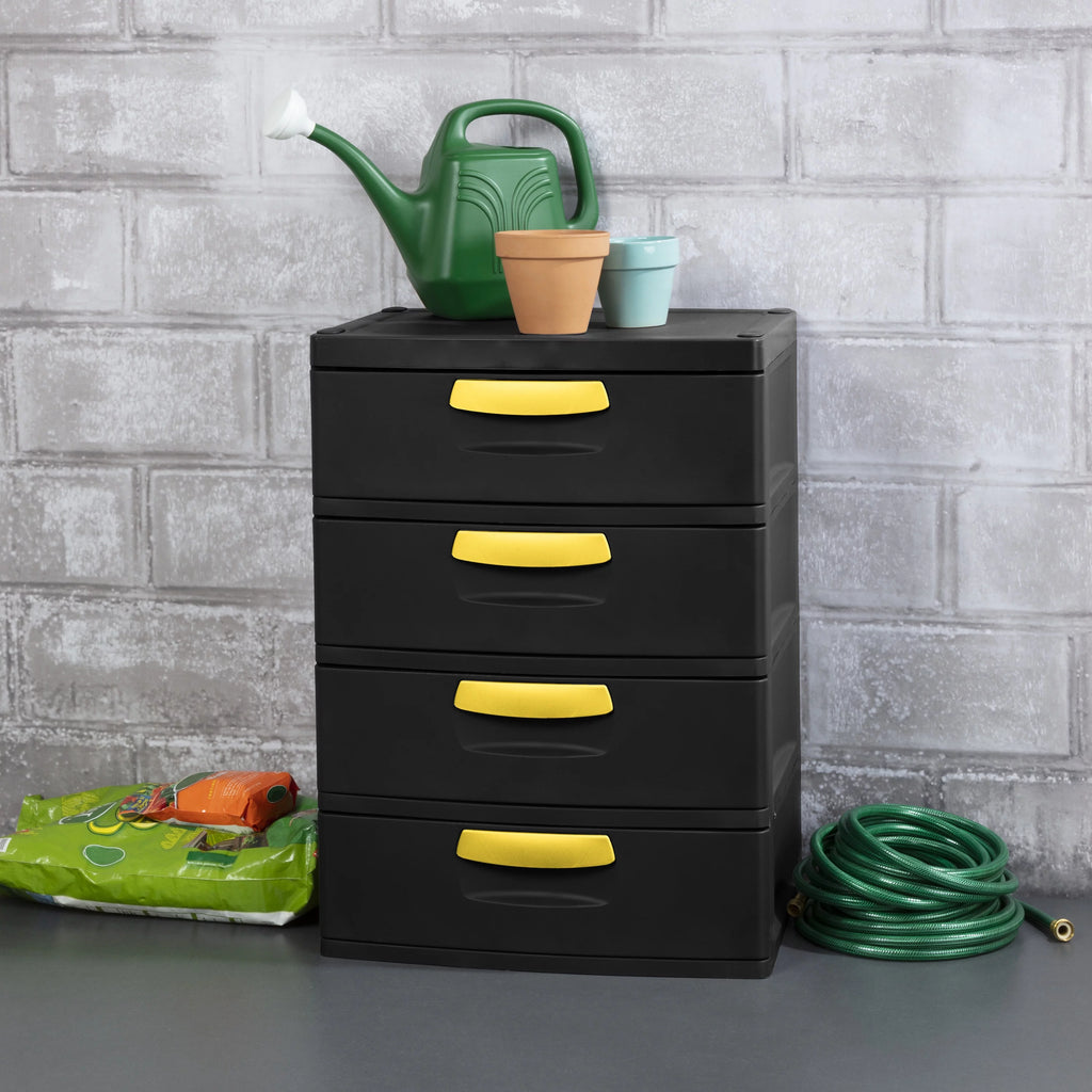 4 Drawer Unit Black Z282