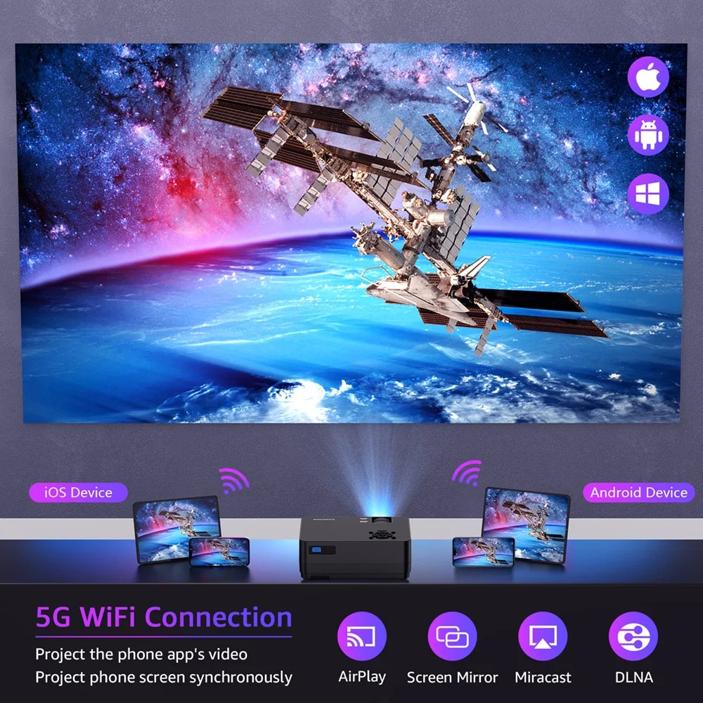 5G WiFi Bluetooth 1080P LCD Projector Z277171