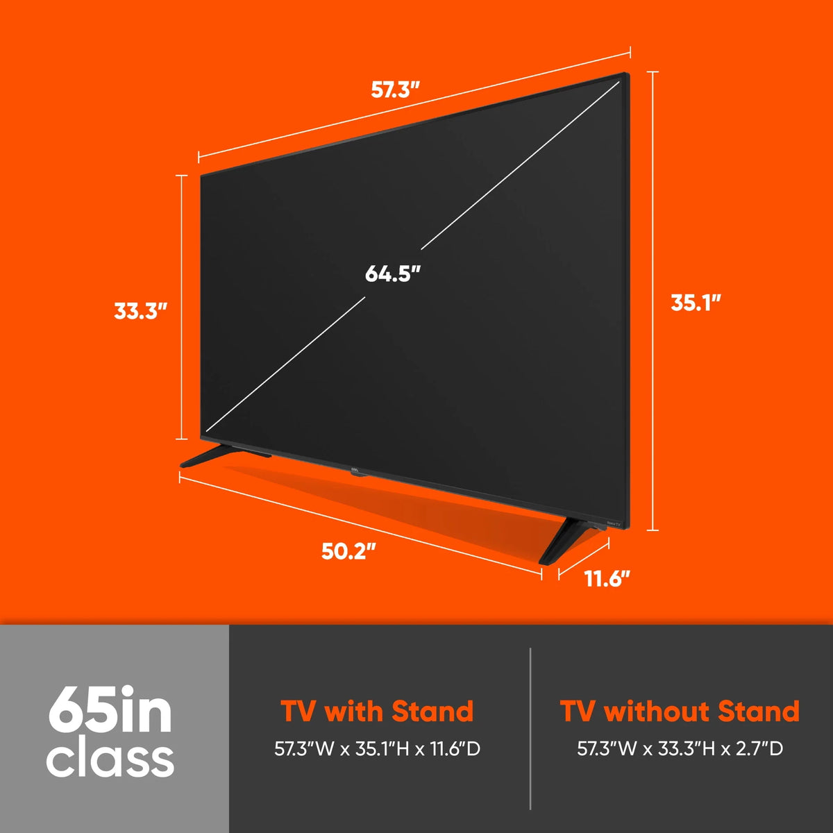 65” Class 4K UHD LED Smart Television HDR W136