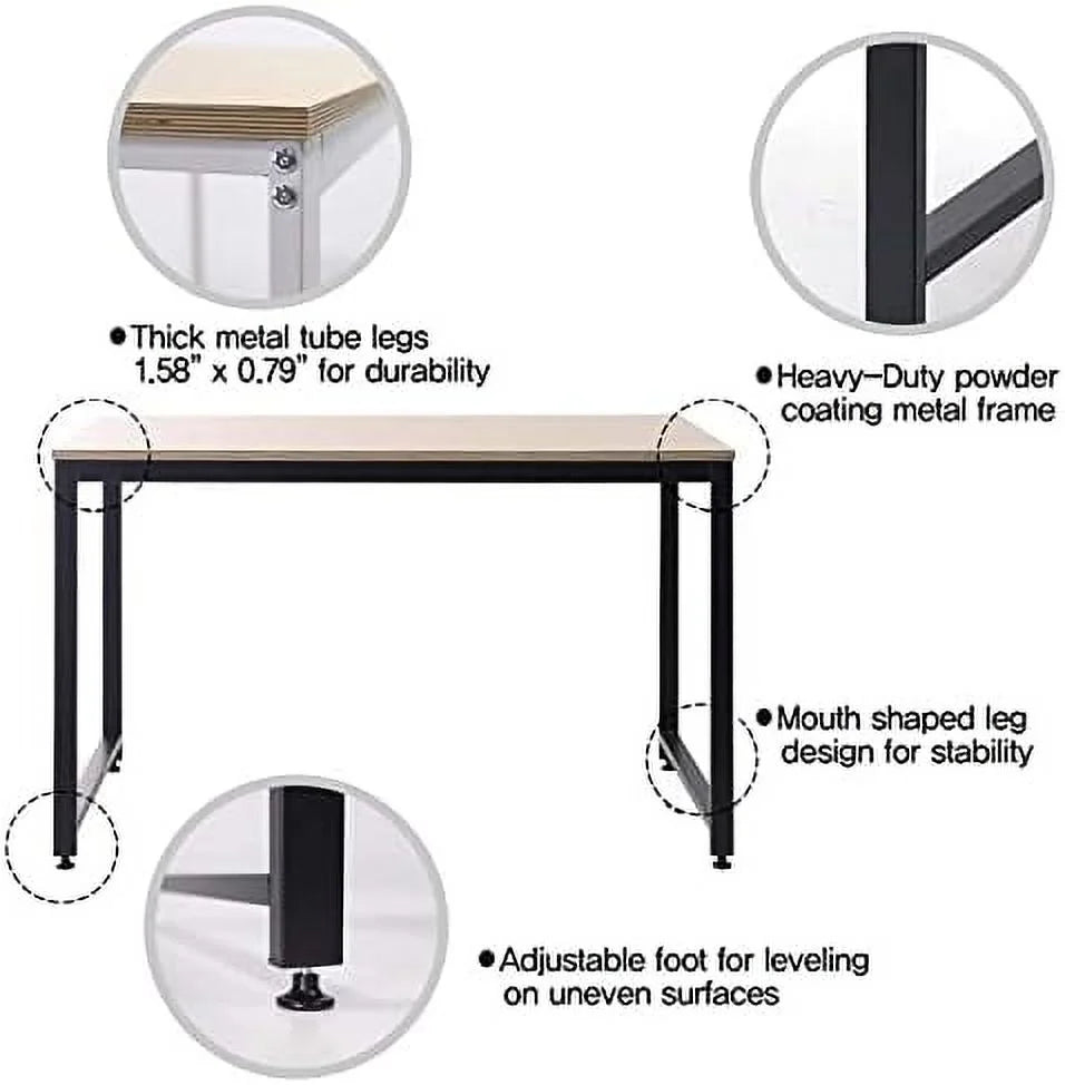 55.1" Computer Writing Desk with Metal Frame Q543119