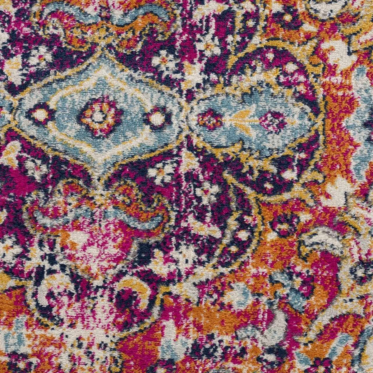 Beige Ivory Orange Purple 7'10" x 10' Area Rug J573026