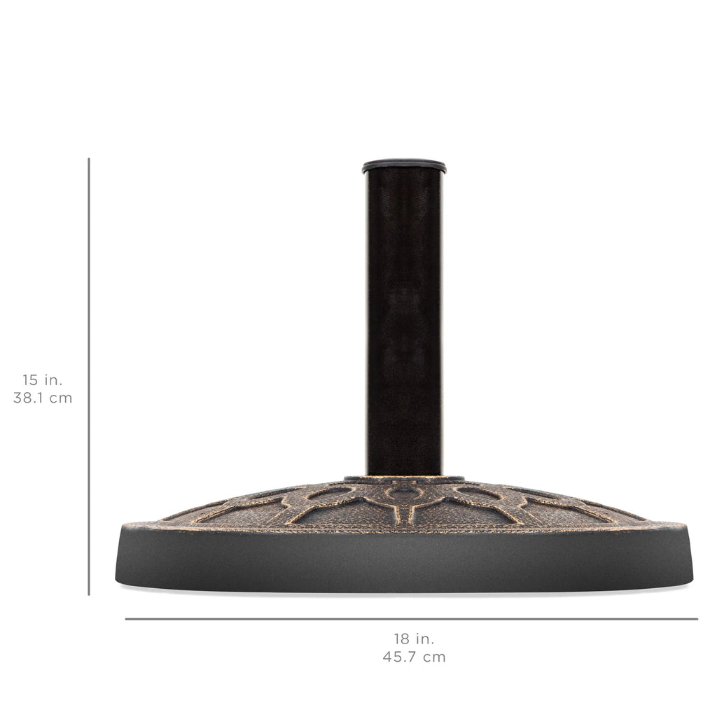 18in Round Heavy-Duty Steel Patio Umbrella Base Stand D955