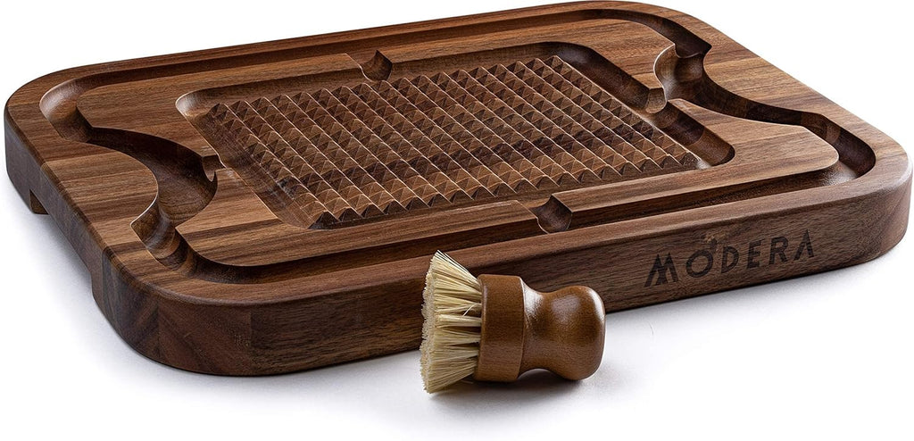 Acacia Wood Cutting Board with Deep Juice Grooves D309