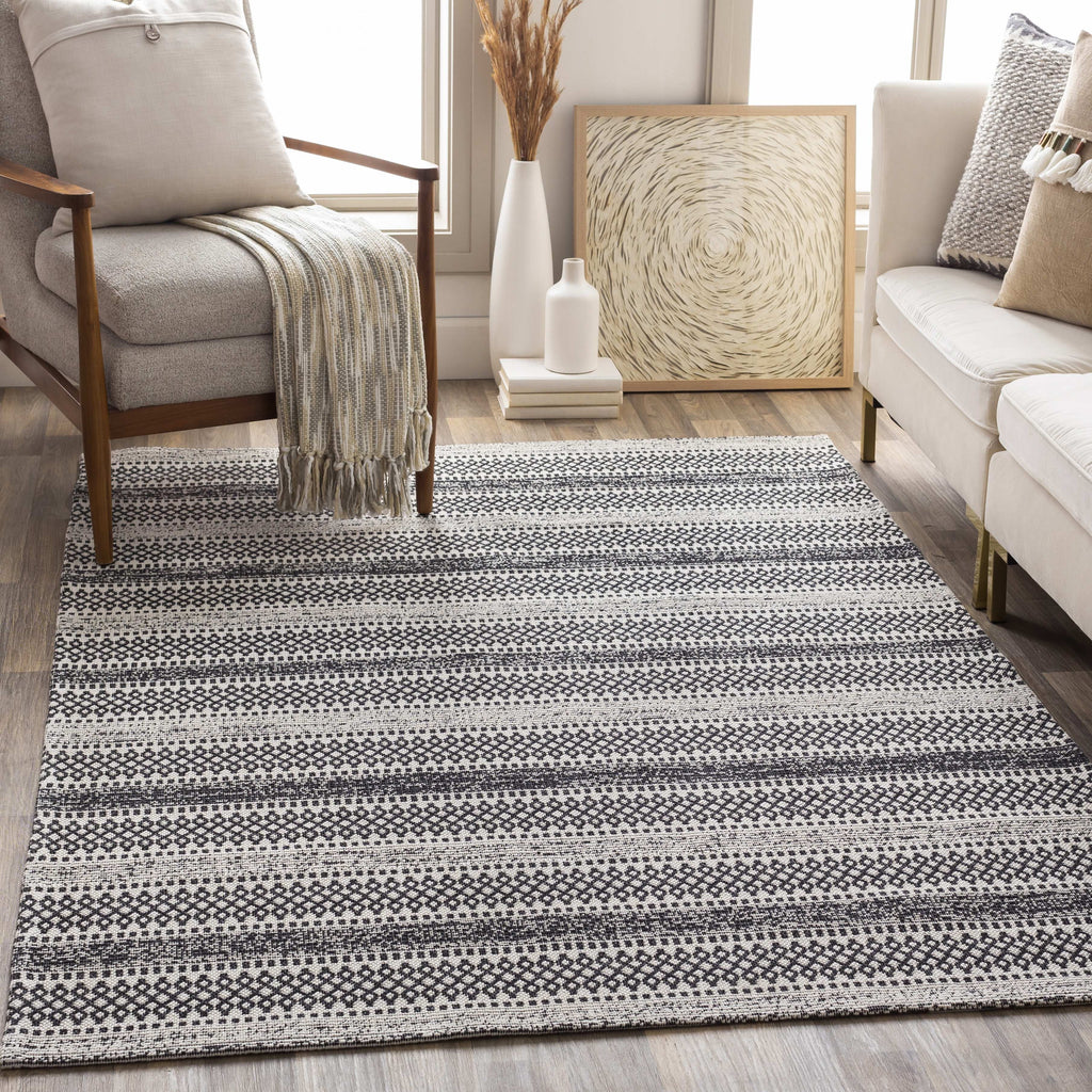 2x7 Stone Global Black Runner Area Rug G637901