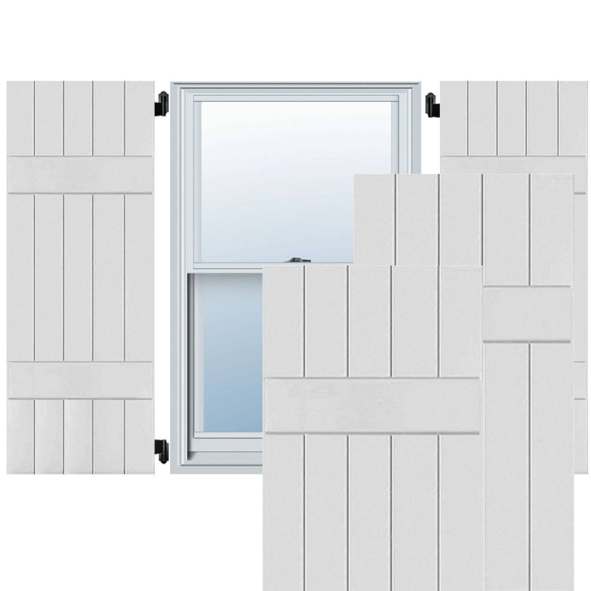 18x22W x 28x22H Real Wood Pine Board-n-Batten Shutters W115