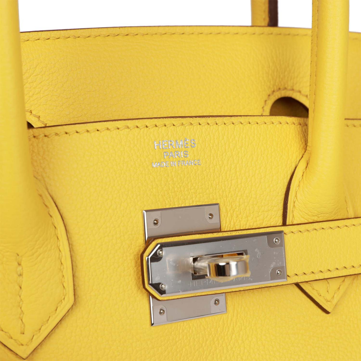 Birkin 30 Jaune de Naples Taurillon Novillo Palladium Hardware L855
