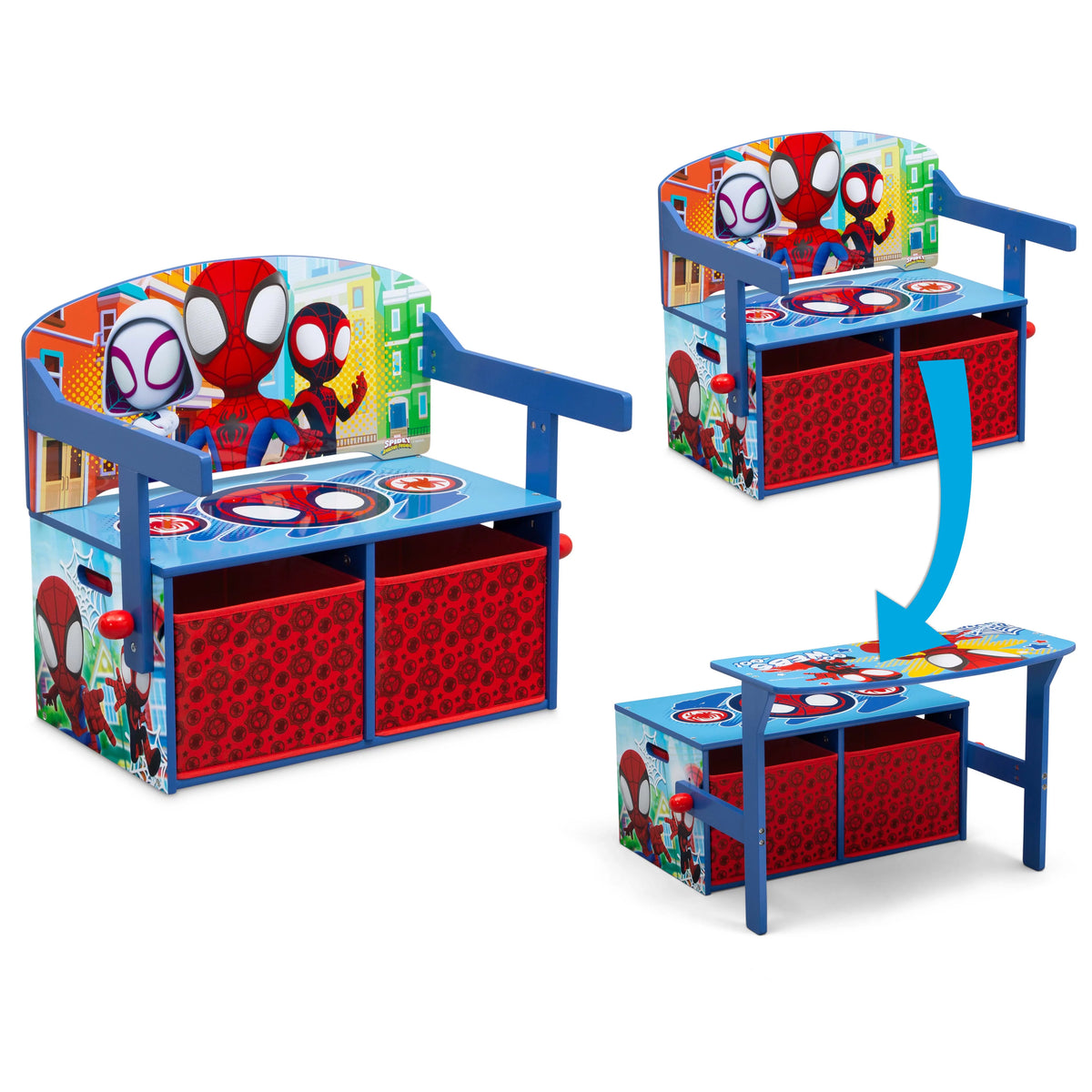 Blue/Red 2-in-1 Activity Bench and Desk O1424