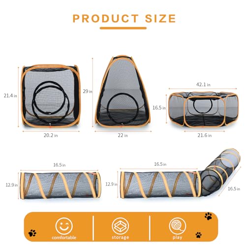 5 in 1 Outdoor Cat Tents with Tunnels L542867