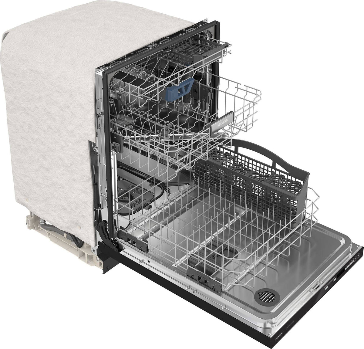 Black Top Control Dishwasher with Third Level Rack F572