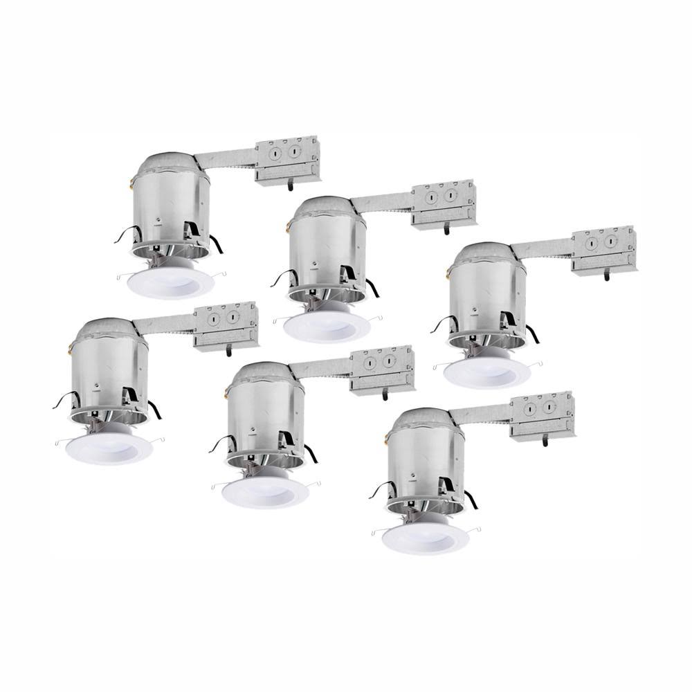 6 in. Dimmable White Integrated LED Recessed Light Retrofit Kit, 6-Pack S126