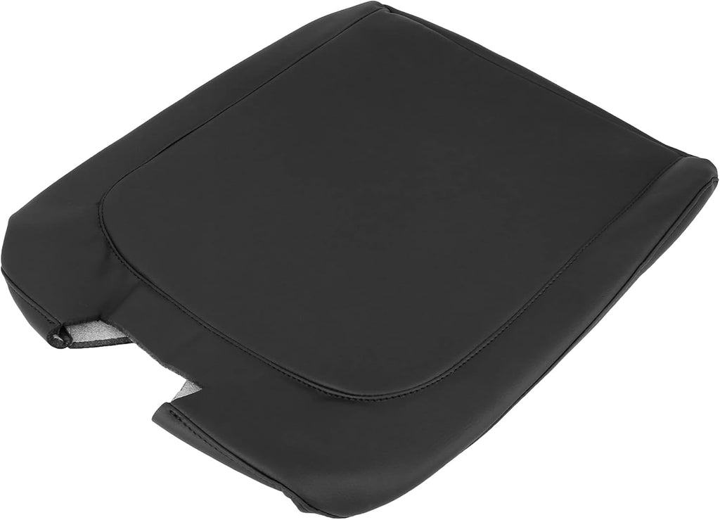 Black Microfiber Leather Center Console Lid Armrest Cover C25202
