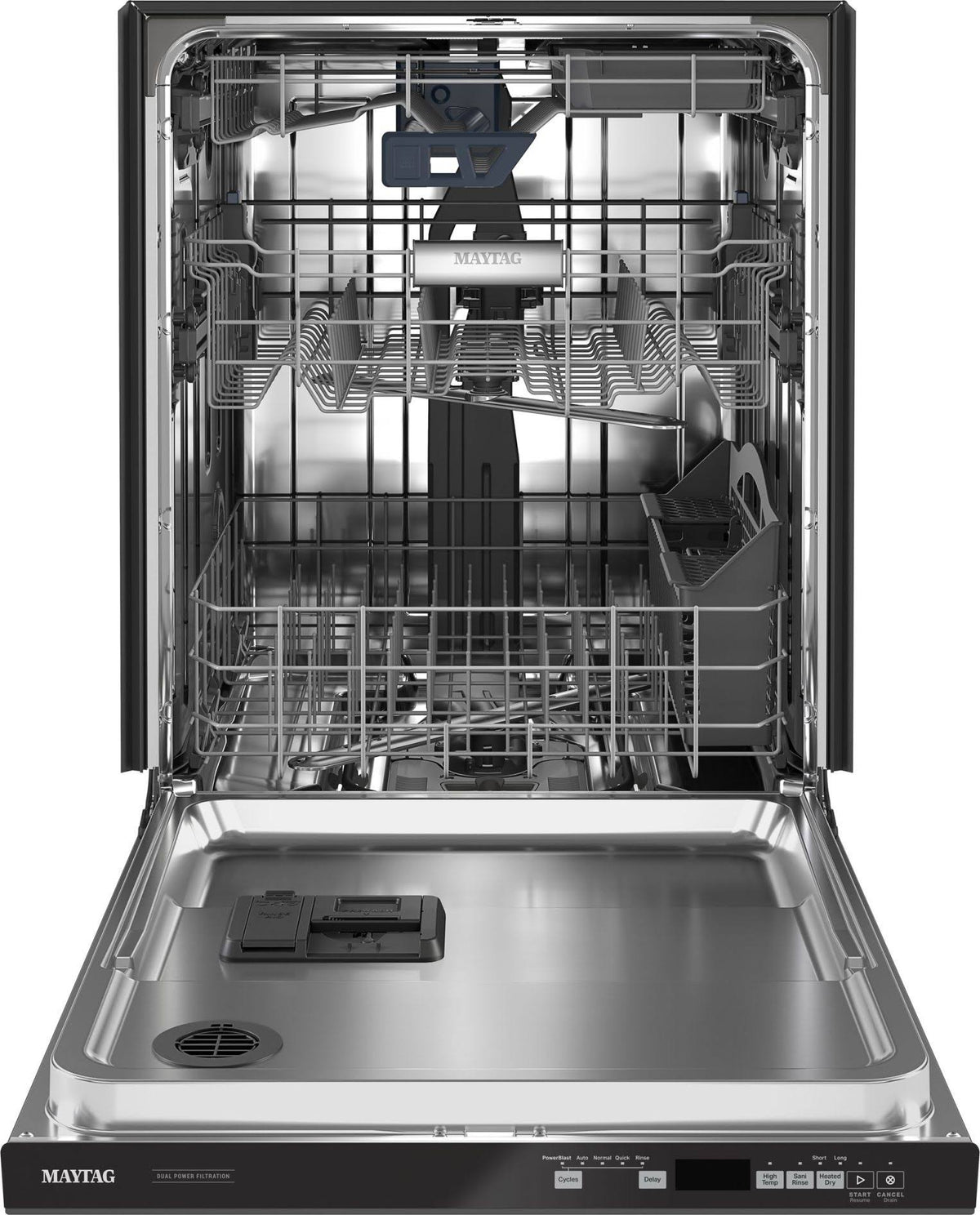 Black Top Control Dishwasher with Third Level Rack F572