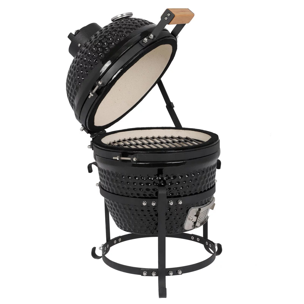13in Black Ceramic Charcoal BBQ Grill E6285