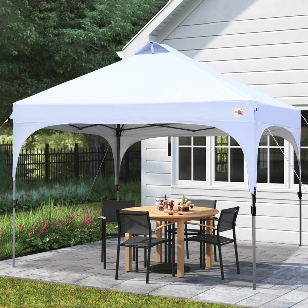 10' x 10' White Outdoor Pop up Canopy Tent P75174