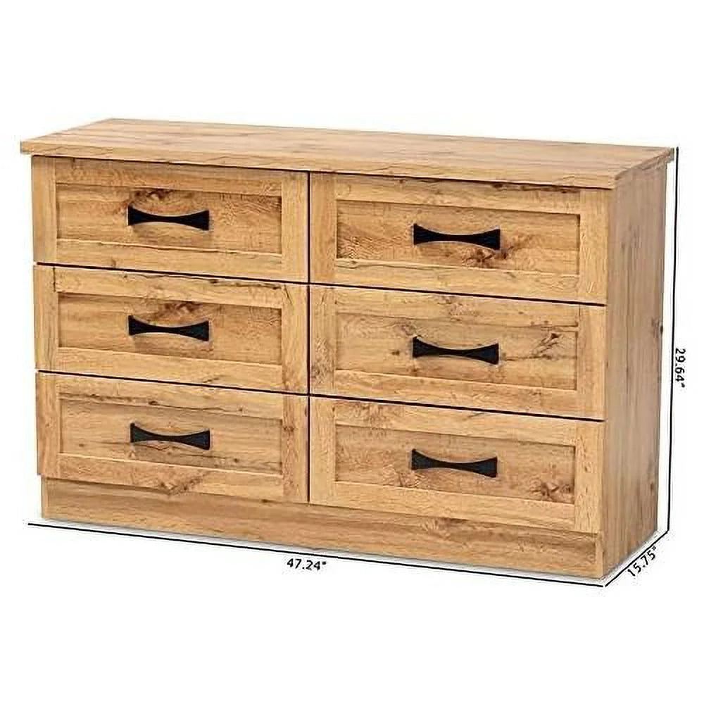 6 Drawer Wood Dresser L2009