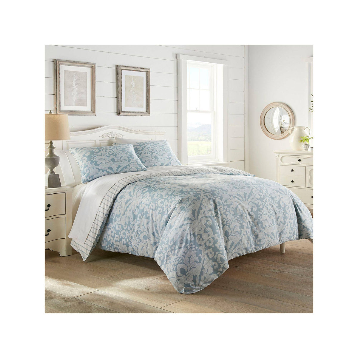 Blue Duvet Cover Set, Full/Queen E626