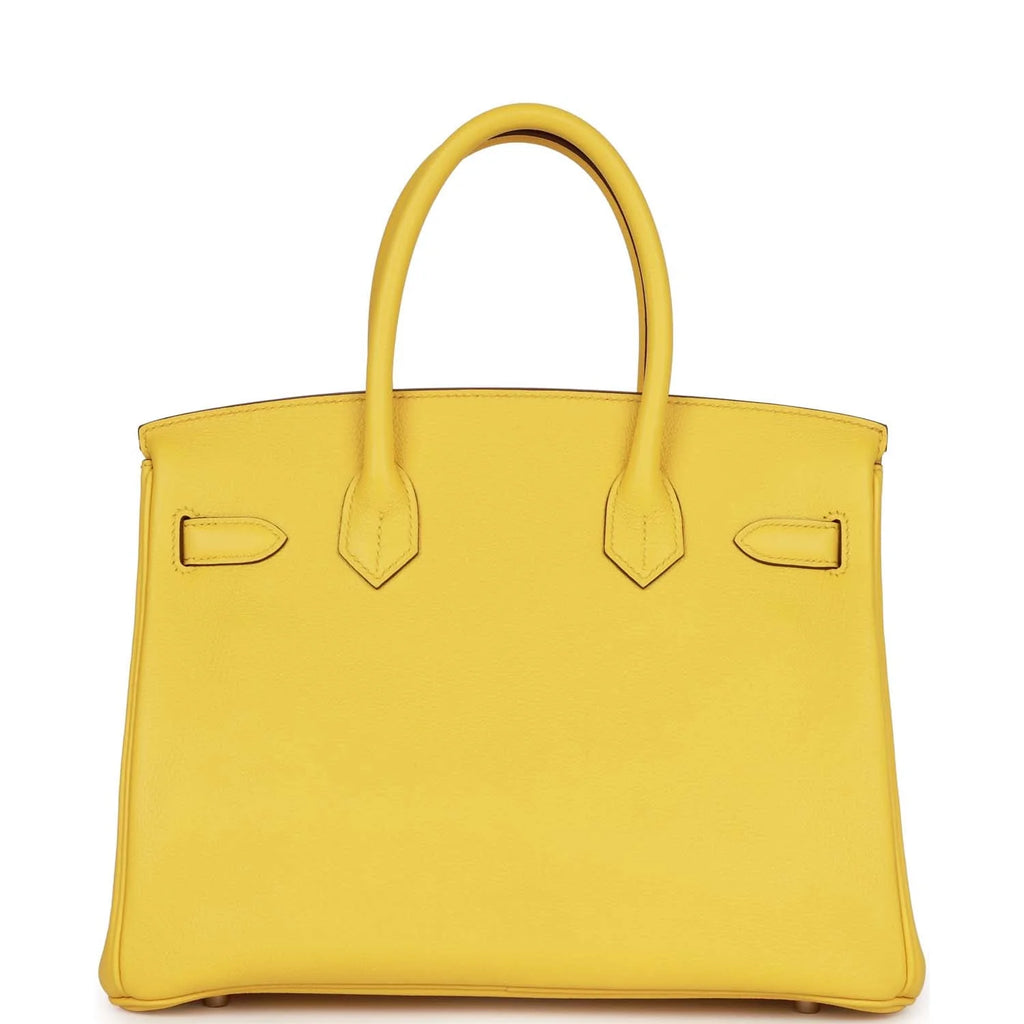 Birkin 30 Jaune de Naples Taurillon Novillo Palladium Hardware L855