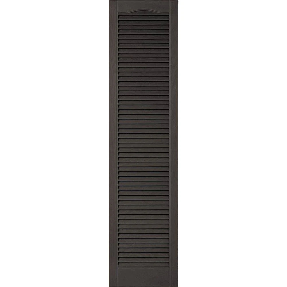 18 inch x 95 inch Vinyl Louver Shutters with Shutter-Loks U343