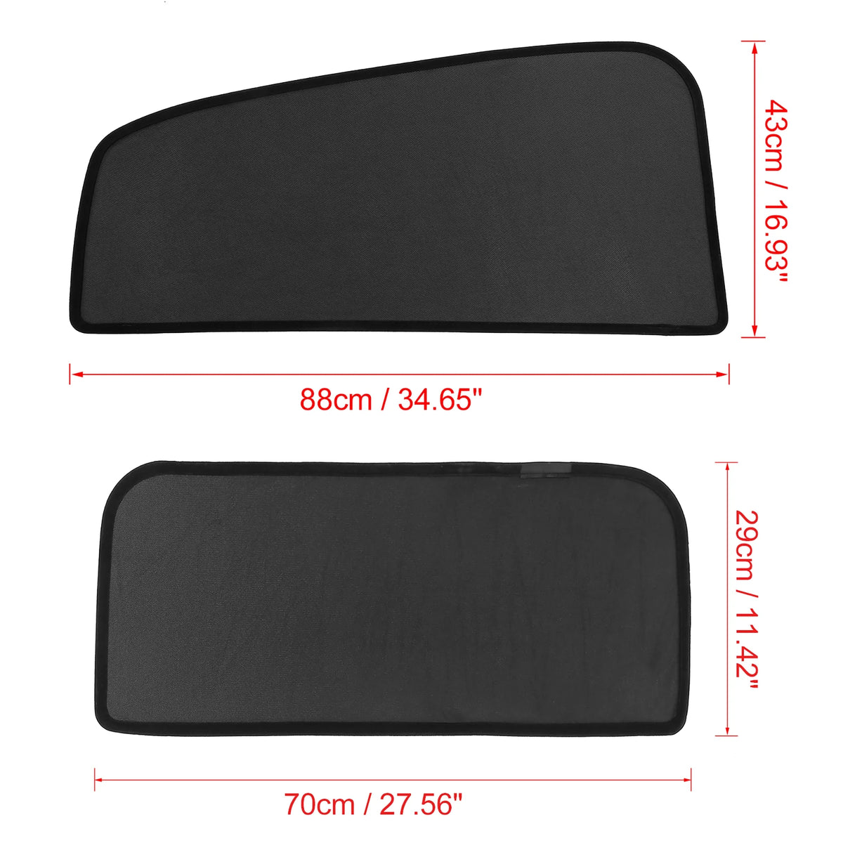 4 Pcs Black Glass Shade Cover Sun Shade Net Y8450
