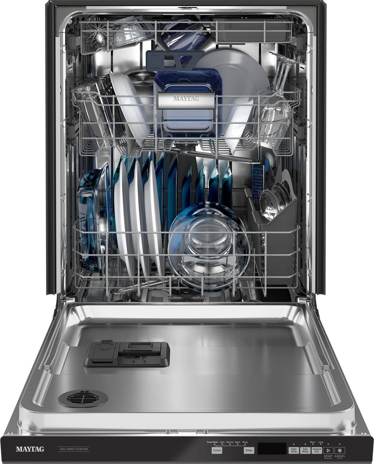 Black Top Control Dishwasher with Third Level Rack F572