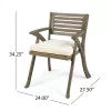 Acacia Wood Dining Chairs with Cushion, Set of 2 I25167