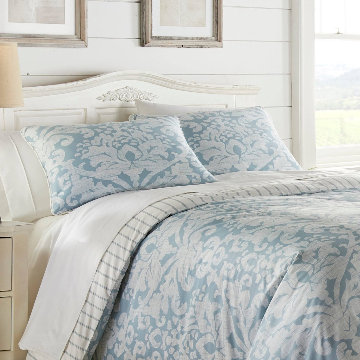 Blue Duvet Cover Set, Full/Queen E626