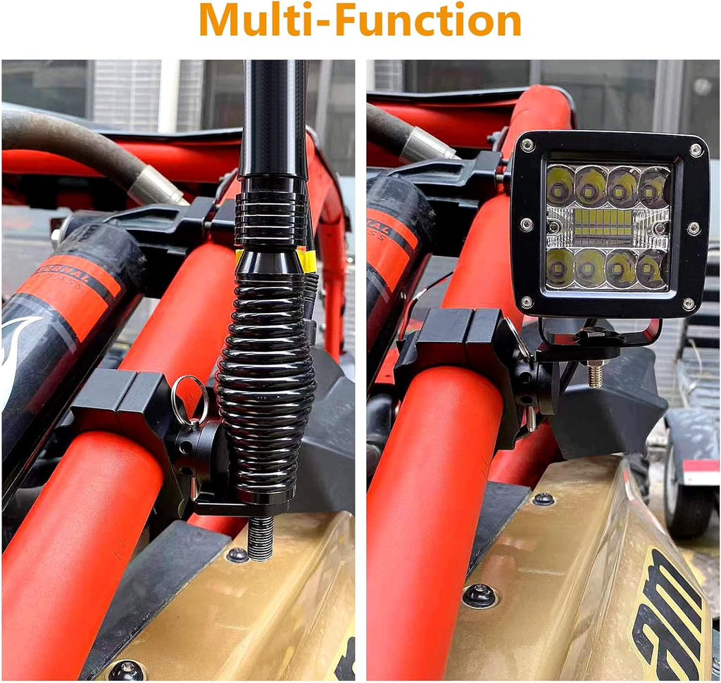 2PCS Quick-Release UTV Flag Pole Mounting Bracket for 1-2in Roll Bar B4312