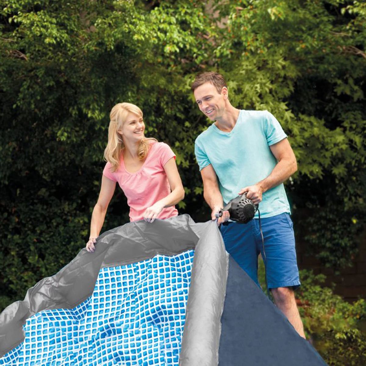 15' x 42 Inflatable Above Ground Swimming Pool Set X385065