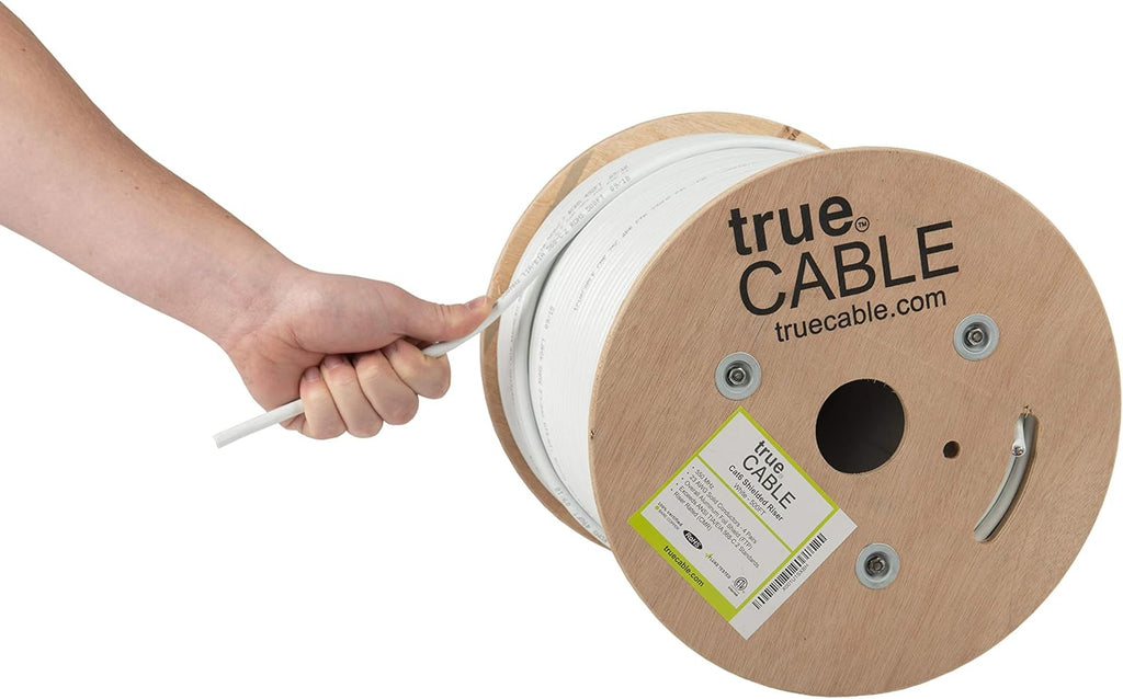 500ft White 23AWG Solid Bare Copper Bulk Ethernet Cable Q9894