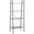 4 Tier Wood Metal Ladder Bookshelf A5488