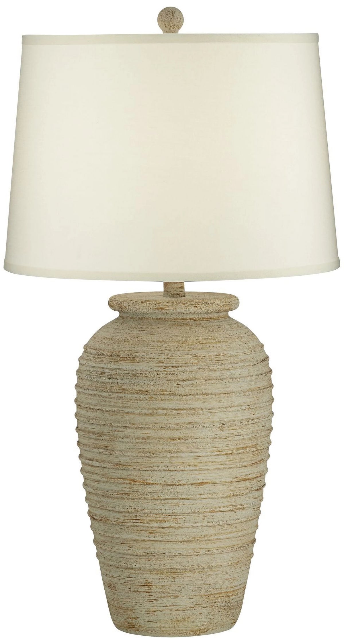 28" Tall Table Lamp with Cream Linen Drum Shade X927