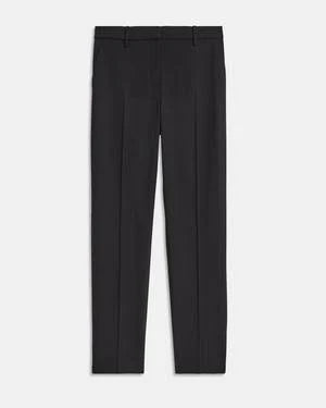 Black Full Length Wool Pant P373931