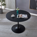 Black Tulip Table Mid-century Dining Table With Round MDF Table Top S9469