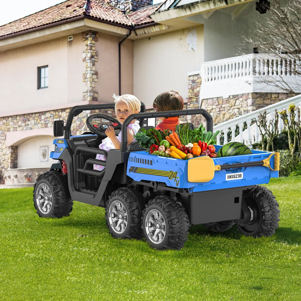 24V 6 Wheels Electric Ride on Tractor Dump Truck G849