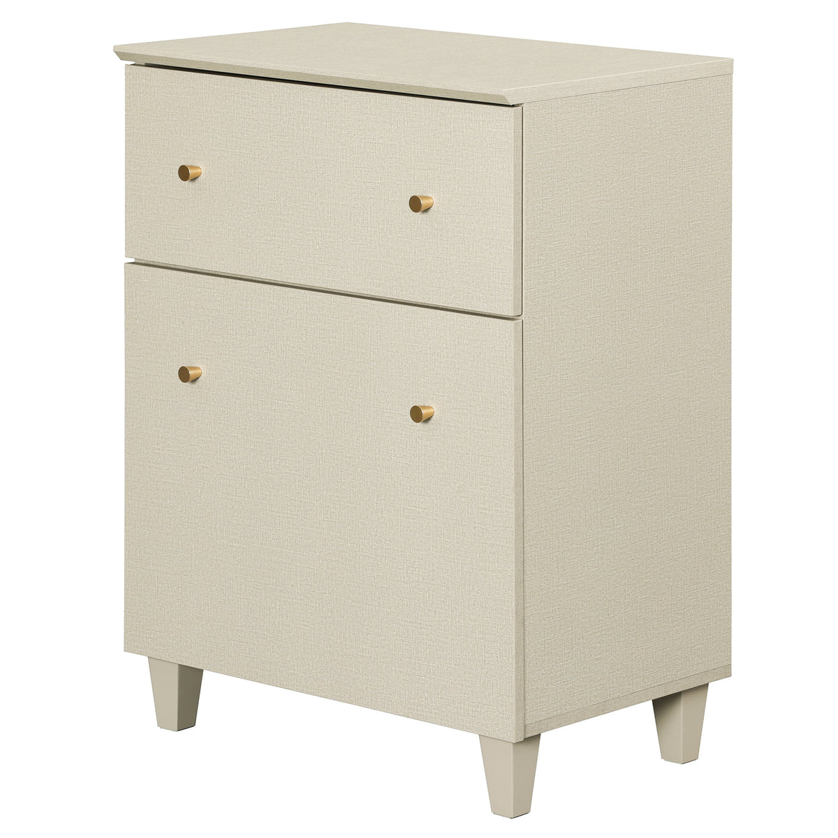 Beige Storage Cabinet with Drawer and Door K133716