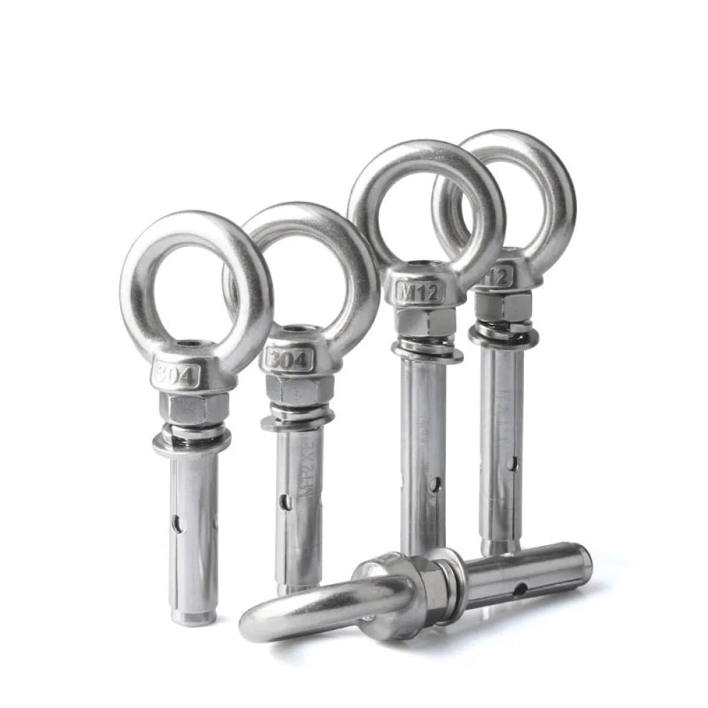 304 Stainless Steel Lifting Eye Bolt M6x60mm 4pcs J5297
