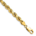 14 Karat Yellow Gold Diamond-cut Rope Chain Bracelet P9847