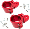 2 pcs Adjustable UTV Flag Mount Whip Light Bar Bracket for 1.75 to 1.85 Roll Bar (red) M44802