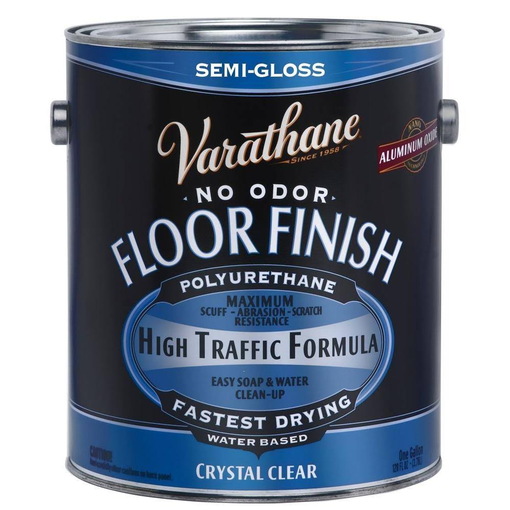1 gal Clear Semi-Gloss Water-Based Floor Polyurethane (2-Pack) Q792328