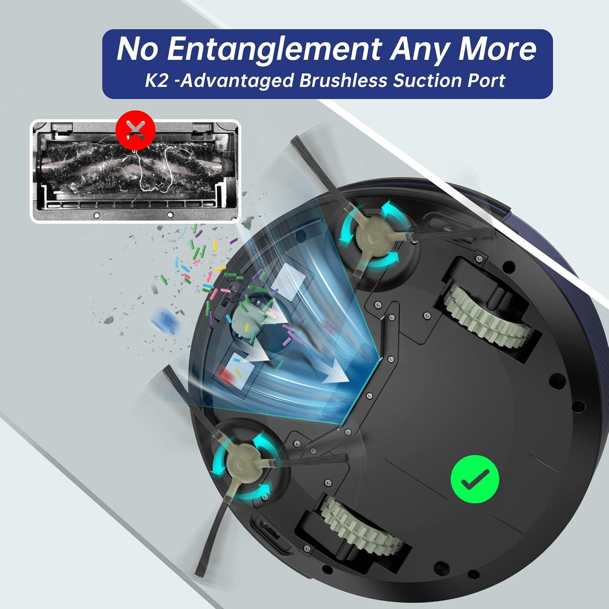 Blue Robot Vacuum Cleaner 1800 mAh N10108