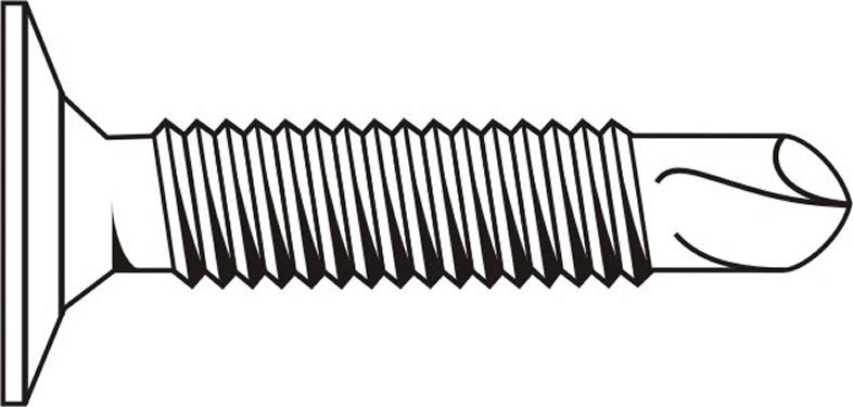 #10-24 x 1 1/2 Coarse Thread Self Drilling Screw Phillips Wafer Head Black Zinc Plated Pk 1000 V6879