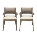 Acacia Wood Dining Chairs with Cushion, Set of 2 I25167