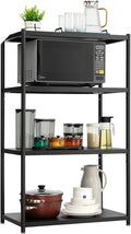 27.5 Inch 4 Tire Metal Wire Storage Shelf Black Utility Rack, Pack of 2 V34129