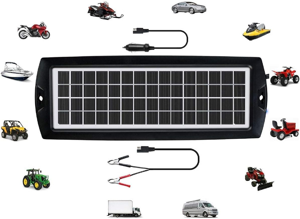 5W 12V Solar Car Battery Trickle Charger Maintainer L944