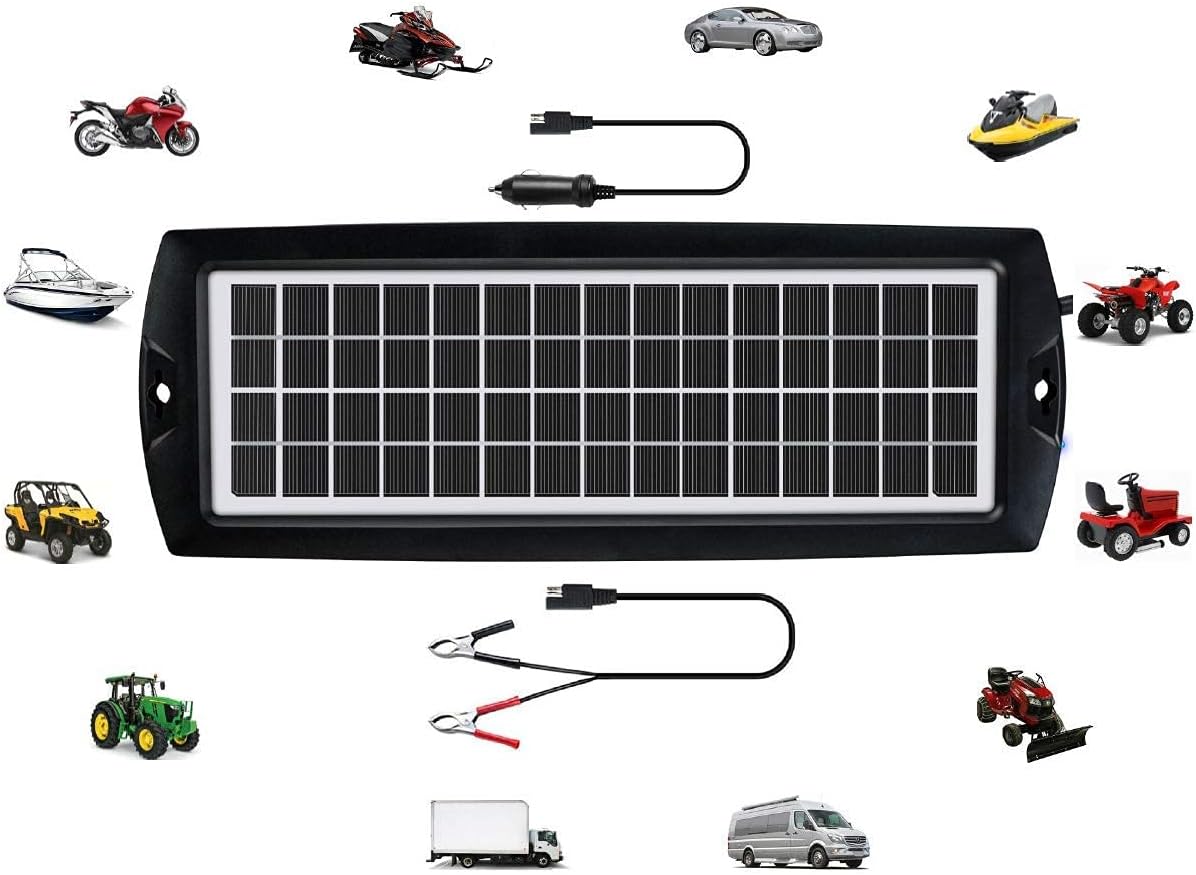 5W 12V Solar Car Battery Trickle Charger Maintainer L944