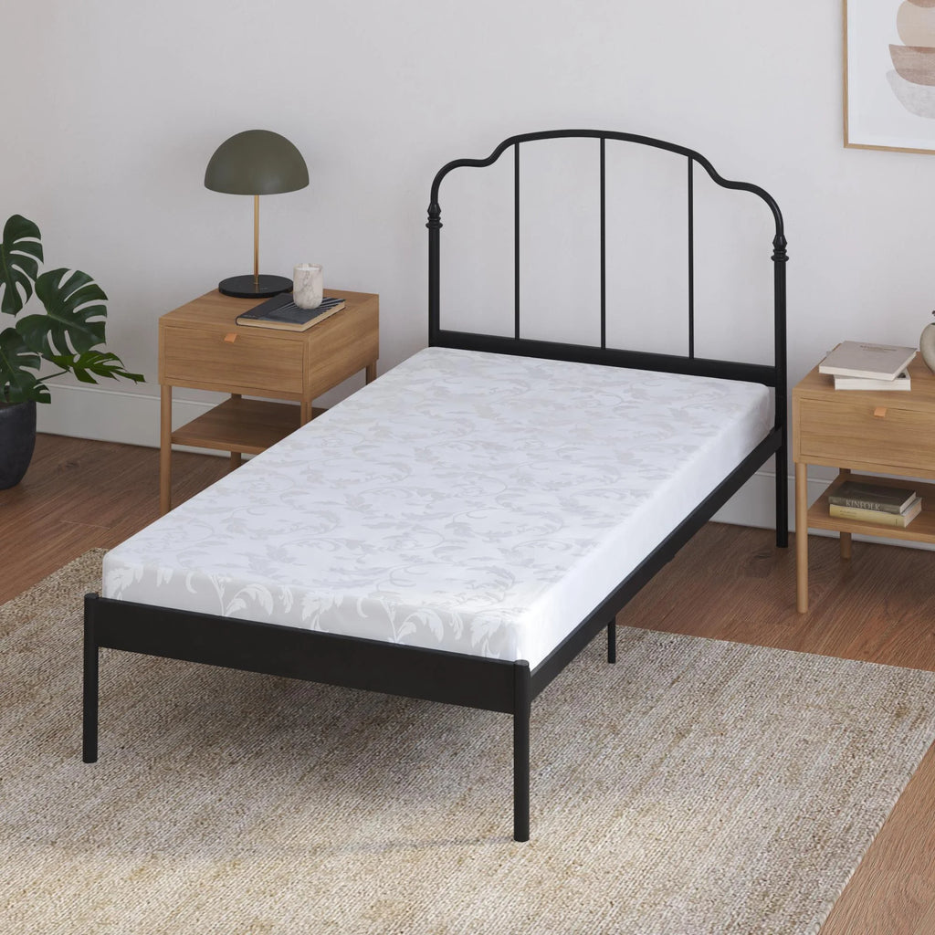 5-Inch Polyester Filled Mattress with Jacquard Cover, Twin, White X74263