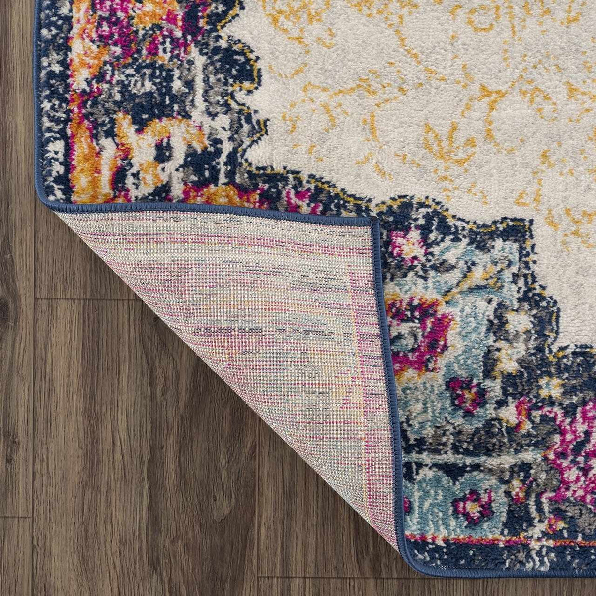 Beige Ivory Orange Purple 7'10" x 10' Area Rug J573026